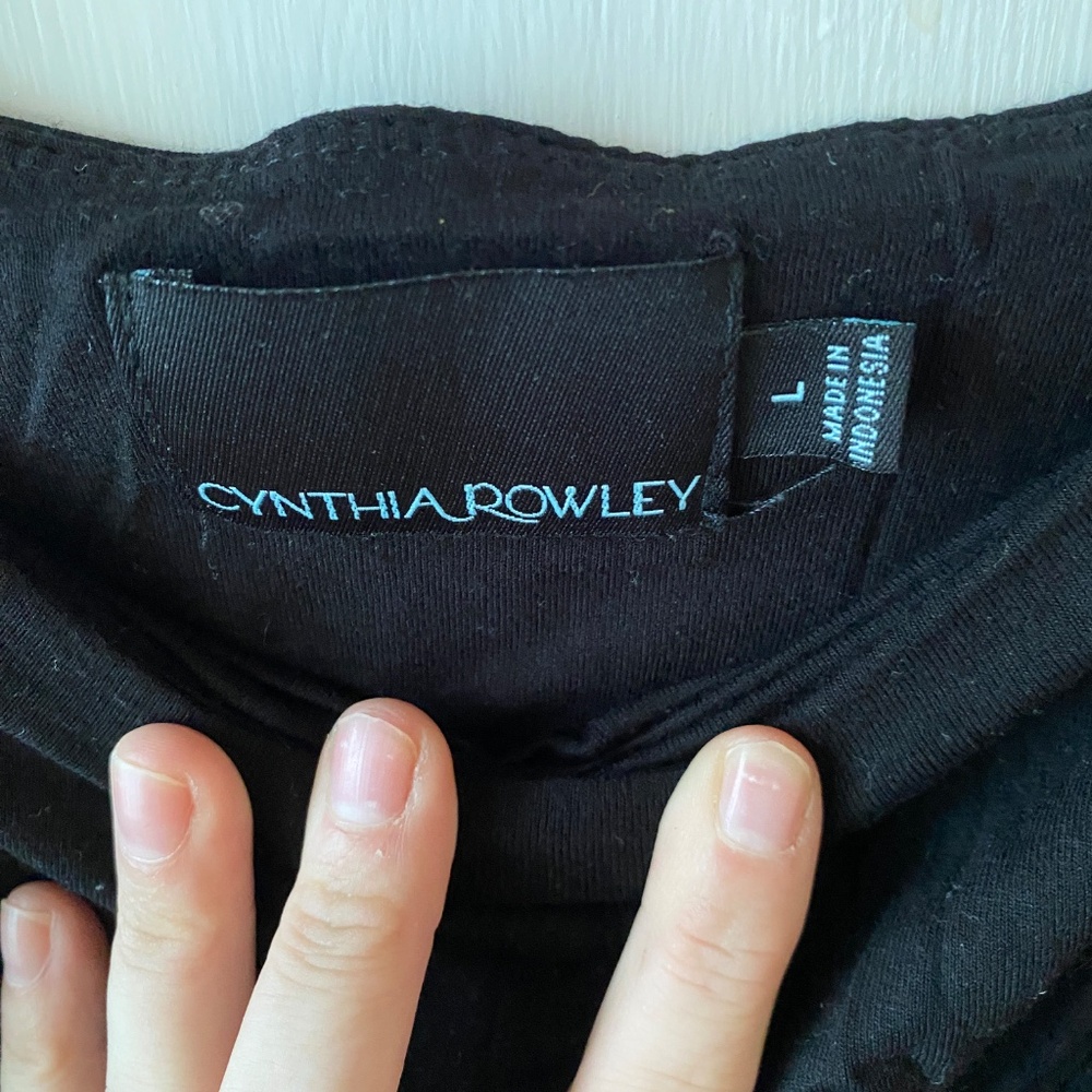 CYNTHIA ROWLEY STRAPLESS BLACK DRESS L - Picture 4 of 4